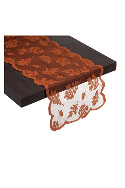 OEM Napron Decorativ cu Model Frunze de Toamna & Ghinde 185x33cm – accent dec...