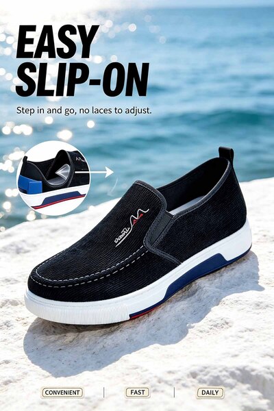 VivoGlobal Shop Retro Style Canvas Shoes with White Rubber Sole