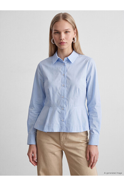 LC Waikiki Γυναικείο πουκάμισο Roba Collar Peplum από το Shining Store