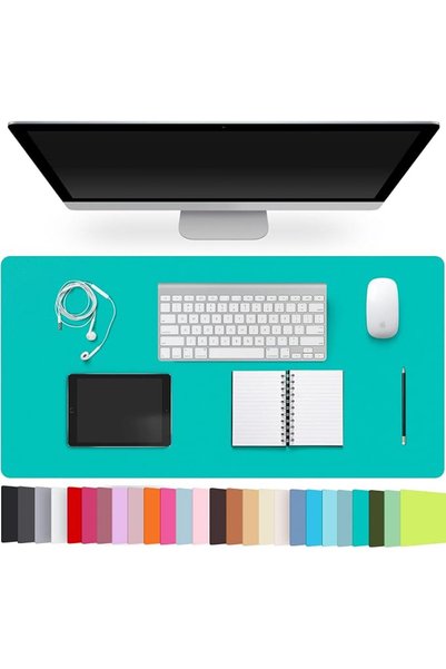 GENERAL Leather Desk Pad Protector,Non-Slip Desk Pad(Dark Gray, 31.5" x 15.7")