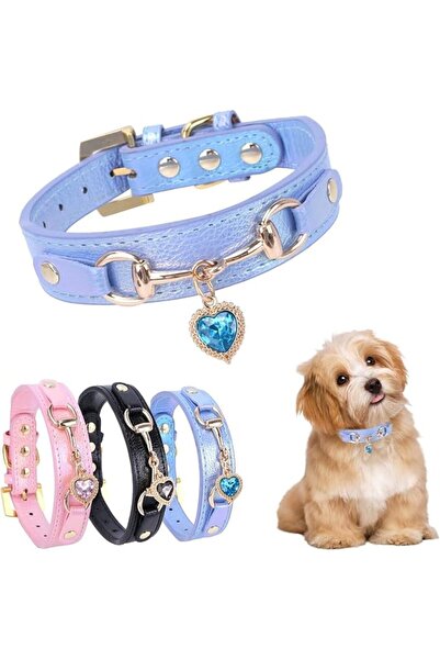 TERRIFI 2 Pack Cotton Breakaway Cat Collar White and Blue Flowers Pendant Cut...