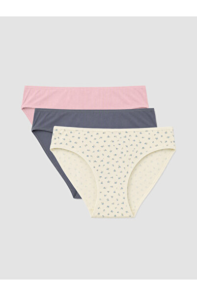 LC Waikiki Quality Pieces from Çelebi Store Floral Bikini Panties 3-Pack