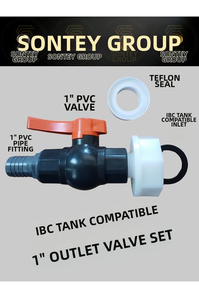 SONTEY Ibc Tanka Compatible 1 " Valve Hose Fitting Irrigation Set with Valve