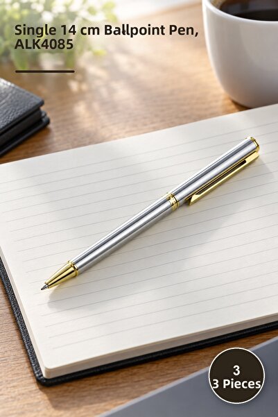 Yenilig 3 Ballpoint Pens – Single 14 cm Long Writing Pen, Ballpoint Pen Alk4085