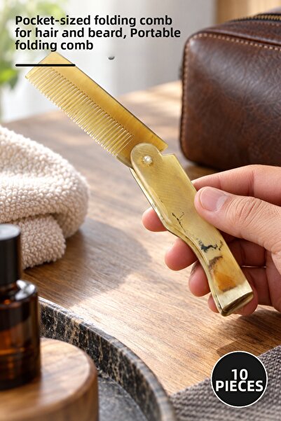 Yenilig 10 Pieces Foldable Bone Comb – Pocket Size Folding Design Hair and Be...