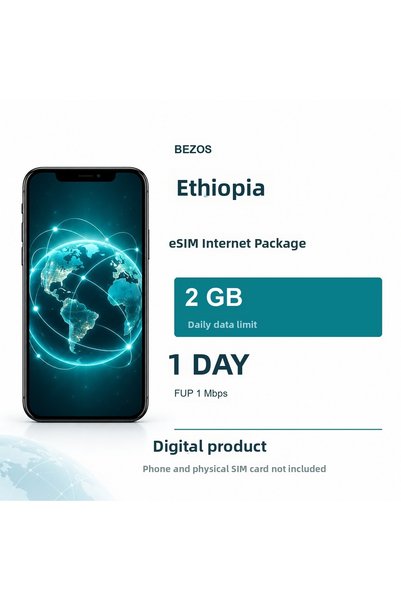 Generic Brand Ethiopia Esim Internet Package Daily 2 Gb for 1 Day - Fup 1 Mbps