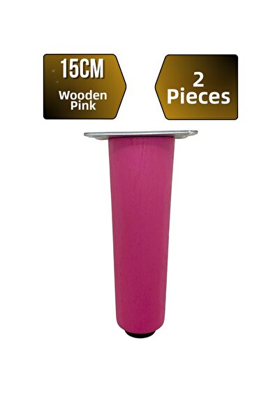 GOLDENWOODEN Picior din lemn reglabil pentru mobilier, masă și dulap (ROZ) (1...