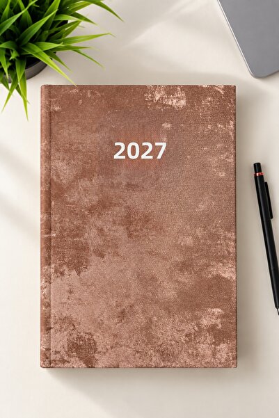 Lizy 2027 مفكرة يومية ذات غلاف صلب مزخرف بالقماش المخملي |   17×24 سم |   168...
