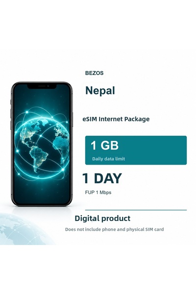 Generic Brand Nepal esim internet package daily 1 gb 1 day - fup 1 mbps