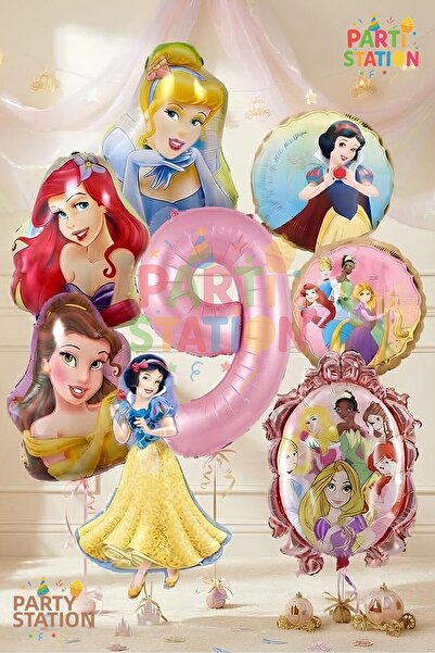 Parti Station Princesses Concept 9-Year-Old Balloon Set - 8 Pieces Large Size...