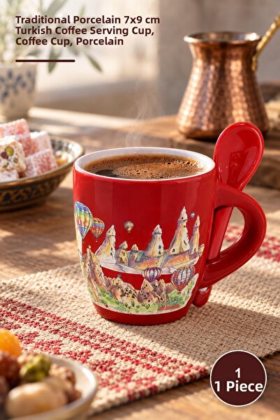 Yenilig 1 Piece Regional Coffee Cup – Traditional Porcelain 7X9 Cm, Turkish C...