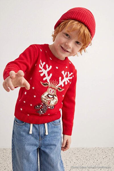 TRENDYOLKIDS Red Boy's Sweater Tkdaw27Kz00010
