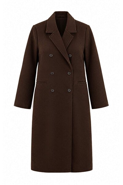 Trendyol Collection معطف كاشي بني عادي مقاس صغير TWOAW27KB00058
