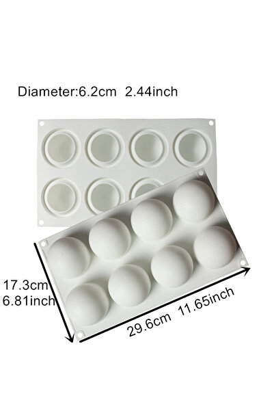 Choice 6.2cm ball Silicone Chocolate Mold Silicon Ball Cake Moulds 3D Half Sp...