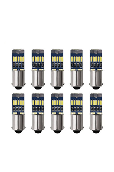 Choice1 10 قطع بيضاء BA9S H6W T4W 15 LED لإضاءة المقصورة الخلفية للسيارة، 401...