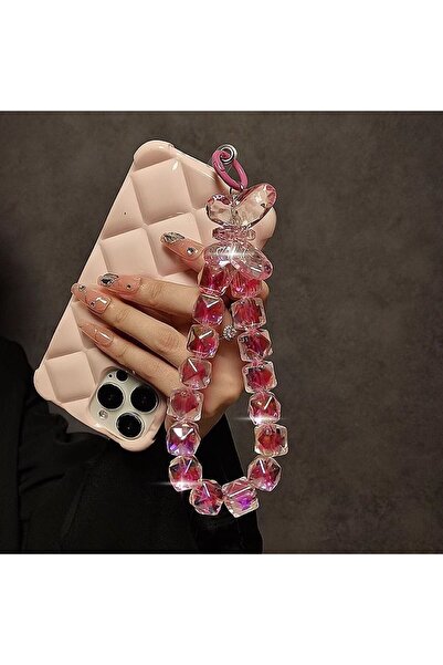 Choice Pink DIY Bracelet Crystal Shinning Acrylic Butterfly Girl Phone Charms...