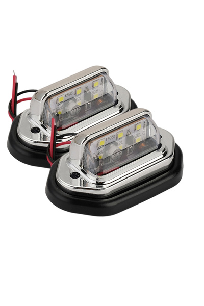 choice2 قطعتان من مصابيح LED للوحة الترخيص للدراجات النارية والسيارات والشاحن...