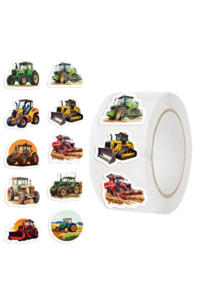 Choice4 JJT136 500Pcs Construction Vehicle Sticker Roll For Kids Reward Encou...
