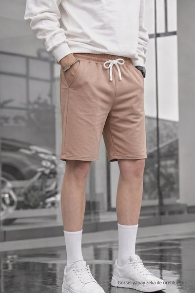 COMBİNE MİCHAİL Men's Daily Basic Regular Caramel Shorts
