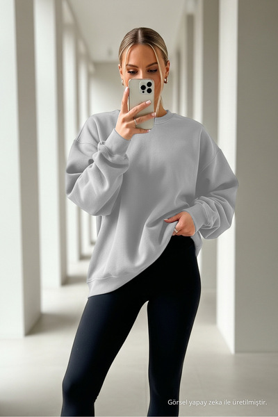 COMBİNE MİCHAİL Women's Premium Casual Winter 3-Piece Sweatshirt
