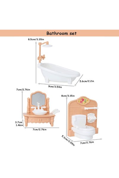 Choice Bathroom Miniature Dollhouse Furniture Kitchen Living Room Bedroom Bat...