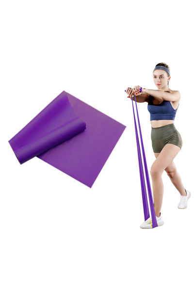 Choice 28LB 1500mm LLP purple Yoga Pilates Resistance Band Fitness Elastic Re...