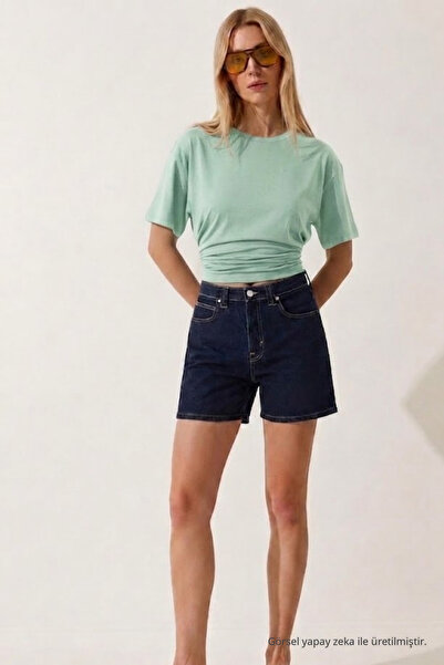 COMBİNE MİCHAİL Women's Casual Cotton Crop T-Shirt