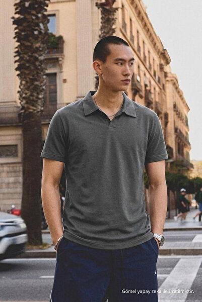 COMBİNE MİCHAİL Herren-T-Shirt mit Polokragen und kurzen Ärmeln, geräuchert, ...