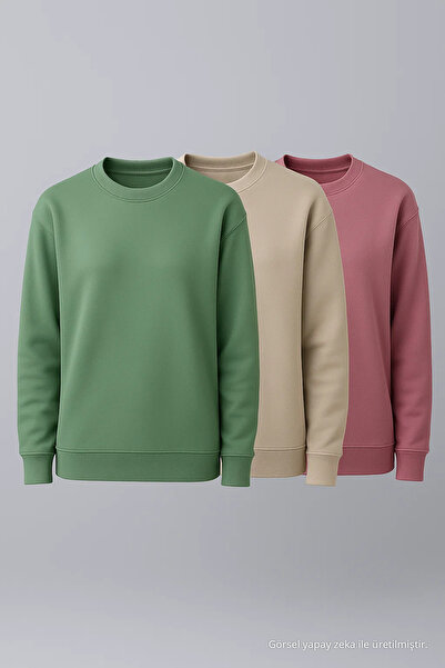 COMBİNE MİCHAİL Premium-Freizeit-Winter-Sweatshirt für Damen, 3-teilig