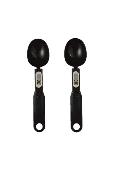 choice2 1Kg 2PCS Black Mini Spoon Scale Digital Kitchen Scale Electronic LCD ...