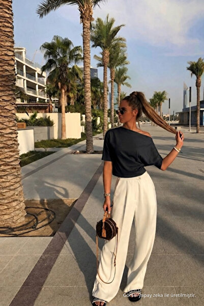 COMBİNE MİCHAİL Kadın Günlük Slim Basic Siyah Bluz