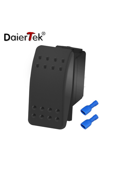 Daiertek Marine Rocker Switch 12V Waterproof Toggle Switch 12V 20A SPST 2 Pin...