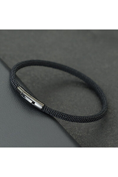 Choice3 17.5cm(6.9inch) Black Noter Fashion Men Cord Bracelet Premium Selecte...