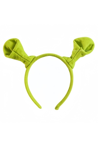 Choice As shown Cute Green Monster Shrek Ear Antenna Hairband Fabric Face Was...
