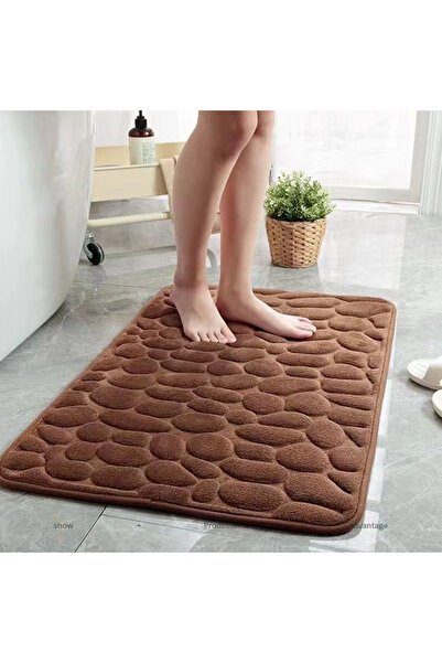 Choice 40cm x 60cm Coffee 3D Non Slip Bathroom Mat Bath Mats Absorbent Doorma...