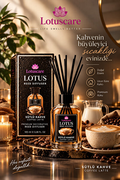 Sarıoğlu DTM Sütlü kahve bambu çubuklu oda kokusu 100 ML