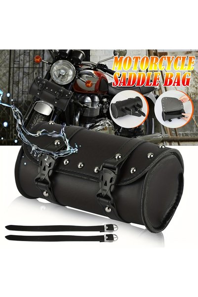 Choice Motorcycle Back Seat Bag PU Leather Tail Pack Waterproof Motorbike Sid...