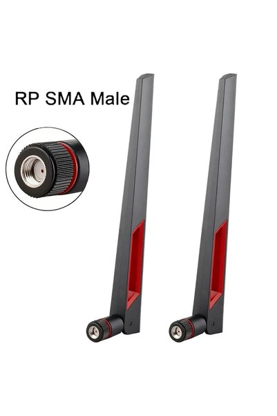 Choice1 2PCS 12dBi RP SMA Male 2-PCS High Gain Dual-Band 2.4/5.8GHz WiFi Ante...