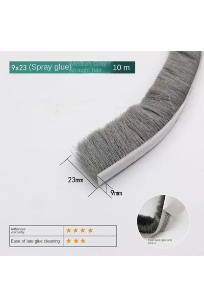 Choice14 5M 9X23 Gray Black 10M Door Window Windproof Dust Sound Insulation S...