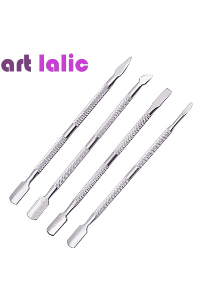 Choice 4pcs/Lot Stainless Steel Cuticle Remover Double Sided Finger Dead Skin...