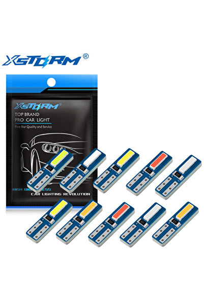 Choice3 مجموعة من 10 مصابيح LED زرقاء كريستالية من نوع T5 بتقنية Canbus W3W 7...