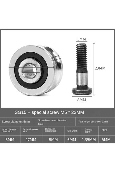 Choice8 5PCS SG15 M5x22mm 5set SG10 SG15 SG20 SG25SG66+M4 M5 M6 M8 Screw Bolt...