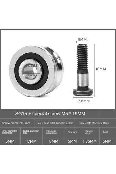 Choice11 5PCS SG15 M5x19mm 5set SG10 SG15 SG20 SG25SG66+M4 M5 M6 M8 Screw Bol...
