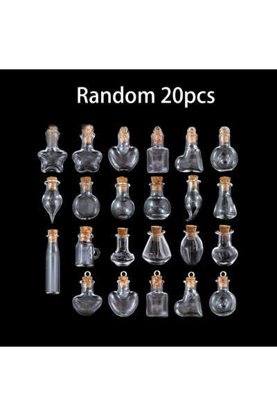 Choice 20pcs 5Pcs/20Pcs/30Pcs Mini Glass Bottles With Cork Stopper DIY Vials ...