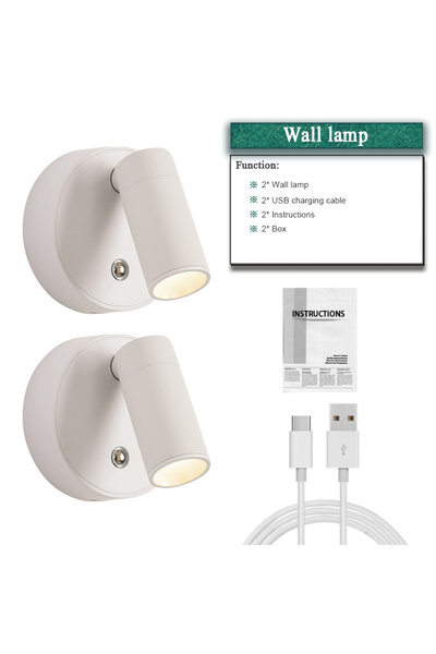 Choice White-2pc 4pcs Magnetic Wall Light LED Table Lamp Touch 3-Color Dimmab...