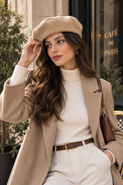 laviyonsa French Painter Hat Camel