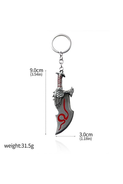 Choice8 K00153-05 New God of War 4 Kratos Sword Keychain Pendant Keyring Jewe...