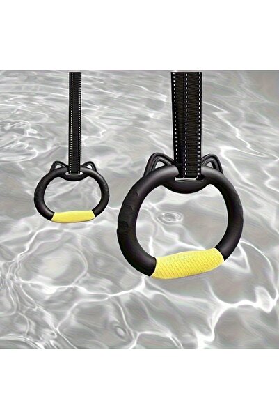 Choice YELLOW Gymnastic Rings Pull up Handle Rings with Adjustable Straps Tee...