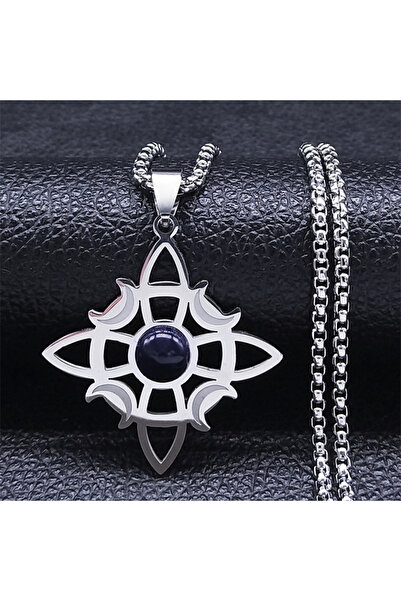 Choice A 50 BOX lansha SR Wicca Celtic Knot Triple Moon Goddess Necklace Stai...