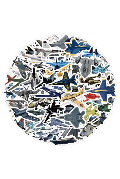 Choice 60pcs 60PCS Fighter Cool Aircraft Graffiti Cartoon Sticker Laptop Comp...